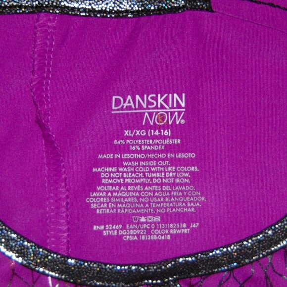 Danskin Now Violet Biketard XL (14-16) - Picture 4 of 6